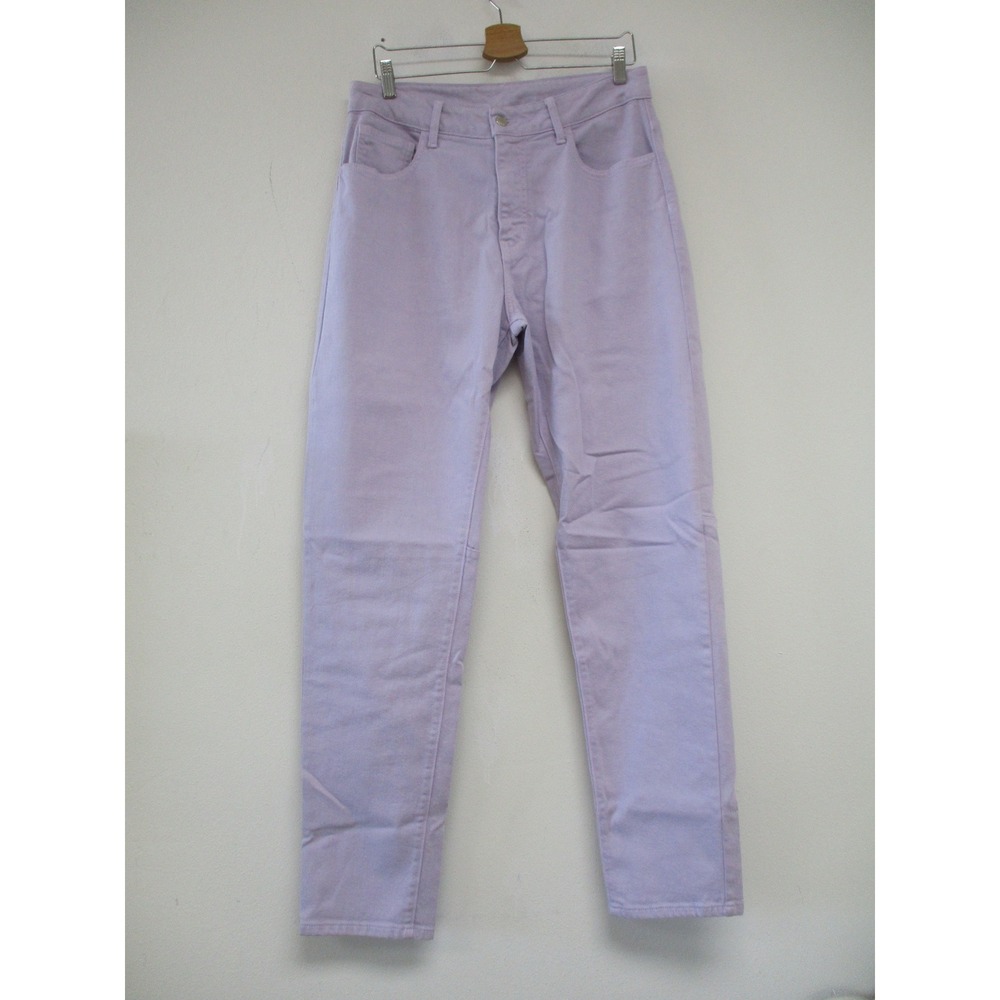 Vibrant MIU Denim Jeans Women 31 Purple High Waisted Straight Leg Pants